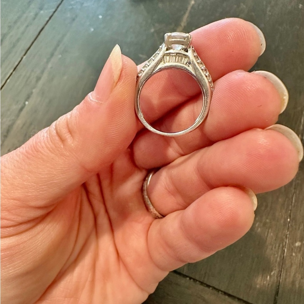 Silver Split Engagement Ring - image 2